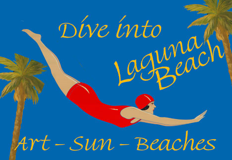 Dive into Laguna Beach. Art - Sun - Beaches. 230 gm with archival ink. Optional canvas available on request at an additional charge.