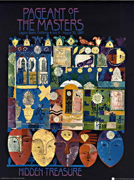 Pageant of the Masters "Hidden Treasure" poster from 1997. <br>Every year a new Pageant of the Masters; Laguna Beach, California poster is created. This is the last copy of this poster available from The Vintage Poster Gallery (Laguna Beach, CA.) for s