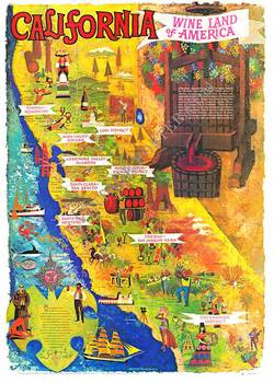Wine map of California