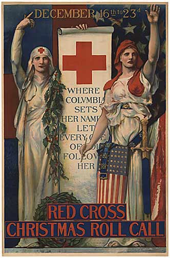 This poster was created at in 1918 in a rare very large oversize version and the standard size that we are offering here. The smaller size is created; like most of the recreations on this web site; directly off the original; not photographs. We will