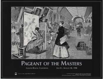 Winslow Homer <br>Pageant of the Masters original festival poster for sale. The Pageant of the Masters is held every summer in Laguna Beach, California. Each year an original festival poster is printed. This is an original festival poster. <br>-W