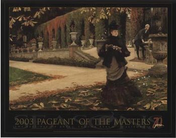 Pageant of the Masters 2003 original Laguna Beach poster for 2003. It is printed only in this one size. <br>James Tissot (1878) <br>The Letter <br>Every year a new festival poster is created and this is the original