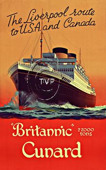  Title: Britanic Cunard , Size: 24.25 x 38.5 , Medium: Archival Ink Print , Price: $249