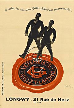  Title: Vetements Gillet Lafond , Date: R-1934 , Size: 32 x 47 , Medium: Lithograph