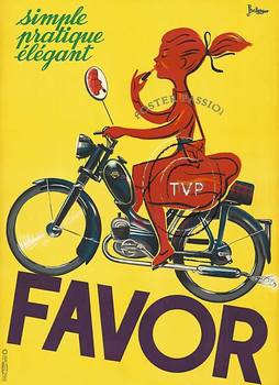 Archival recreation of the Favor Girl with Lipstick Cycle poster. Simple, pratique, elegant. Created on 230-250 gm acid-free gm acid free paper with long life archival ink. <br>Mastered directly from a 1 to 1 file of an original stone lithograph